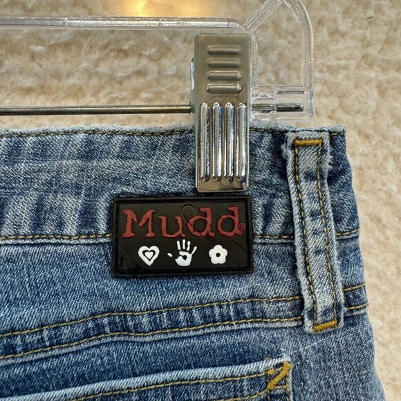 Y2K Vintage Mudd Jeans 6 27 Low Rise Bootcut Flare Burnout Two Tone Cyber Grunge - Picture 4 of 11
